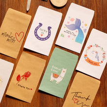 Load image into Gallery viewer, 50pcs Mini Kraft Paper Bags for Gifts Unicorn Thank You Small Gift Bag Mermaid Wedding Party Favor Bags Llama Paper Candy Bags
