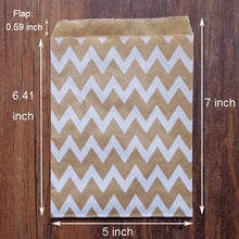 Load image into Gallery viewer, 25pcs Thank You Kraft Paper Bag Colorful Polka Dots Striped Chevron Paper Gift Bag Wedding Candy Bags Birthday Gift Packaging