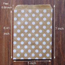 Load image into Gallery viewer, 25pcs Thank You Kraft Paper Bag Colorful Polka Dots Striped Chevron Paper Gift Bag Wedding Candy Bags Birthday Gift Packaging