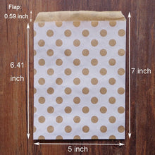 Load image into Gallery viewer, 25pcs Thank You Kraft Paper Bag Colorful Polka Dots Striped Chevron Paper Gift Bag Wedding Candy Bags Birthday Gift Packaging