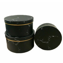 Load image into Gallery viewer, 3 Pcs Florist Flowers Gifts Box Marble Pattern Round Packing Case for Wedding Party PAK55