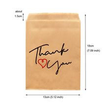 Load image into Gallery viewer, 25pcs Thank You Kraft Paper Bag Colorful Polka Dots Striped Chevron Paper Gift Bag Wedding Candy Bags Birthday Gift Packaging