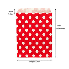Load image into Gallery viewer, 25pcs Thank You Kraft Paper Bag Colorful Polka Dots Striped Chevron Paper Gift Bag Wedding Candy Bags Birthday Gift Packaging