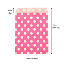 Load image into Gallery viewer, 25pcs Thank You Kraft Paper Bag Colorful Polka Dots Striped Chevron Paper Gift Bag Wedding Candy Bags Birthday Gift Packaging