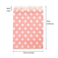 Load image into Gallery viewer, 25pcs Thank You Kraft Paper Bag Colorful Polka Dots Striped Chevron Paper Gift Bag Wedding Candy Bags Birthday Gift Packaging