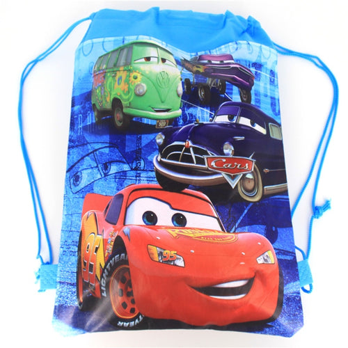 1pcs High Quality Disney Cars Theme Drawstring Bags Kid Cotton Travel Pouch Storage Clothes Shoes Bags School Portable Backpack